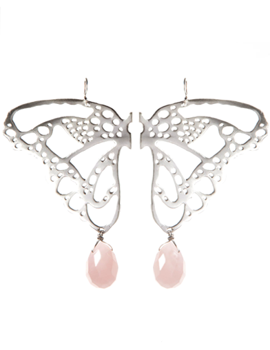 SPRING STONE TIPPED 
BUTTERFLY WING EARRING