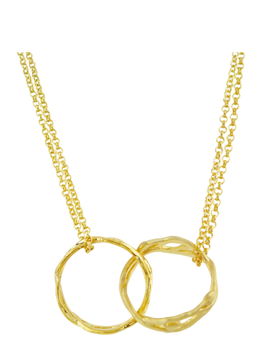 LINKED BRANCH-RINGS NECKLACE