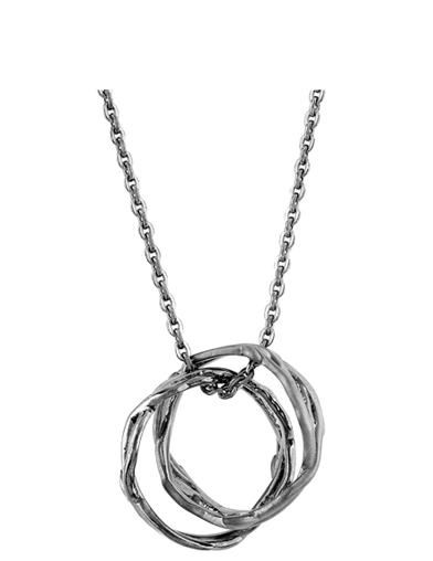 DOUBLE BRANCH-RINGS NECKLACE