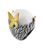 WHITE AGATE BOULDER BUTTERLY RING